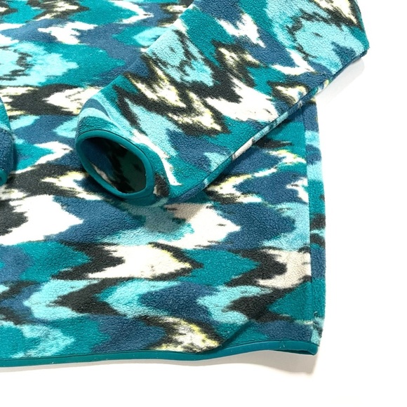 Patagonia Vintage Small Synchilla Trout Tales Elwha Blue Snap-T Fleece - Picture 13 of 15